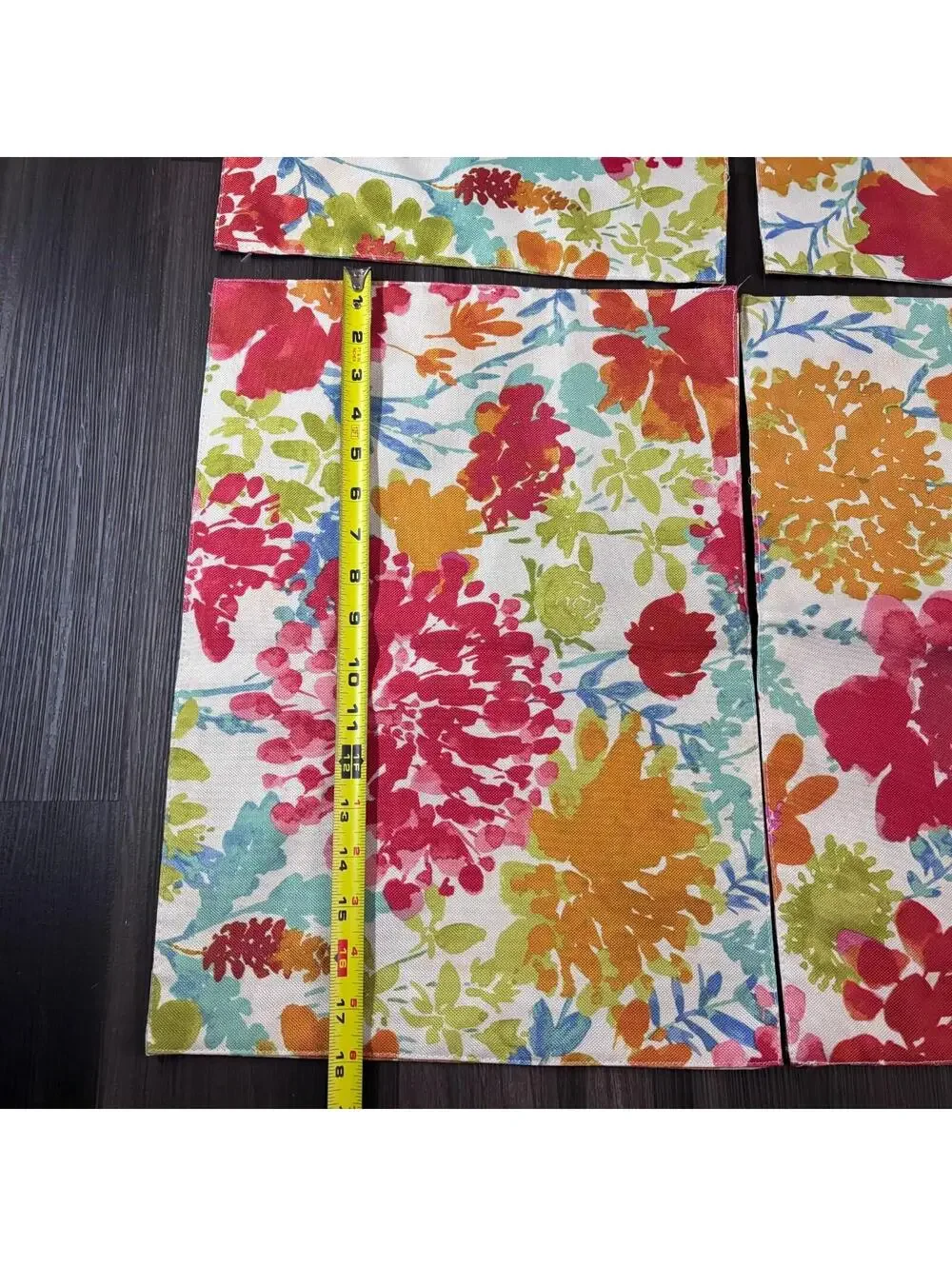 Pioneer Woman Placemats Set of 4 Reversible Wildflower Whimsy Ree Drummond